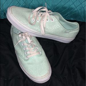 Pastel Green/Blue Vans